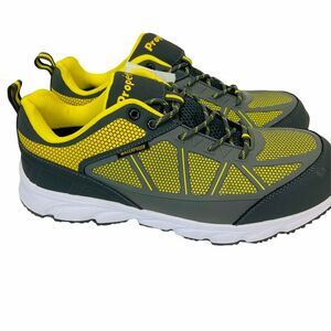Propet Work Shoes Men's Seeley MAU002M Yellow Gray Leather Waterproof size 12